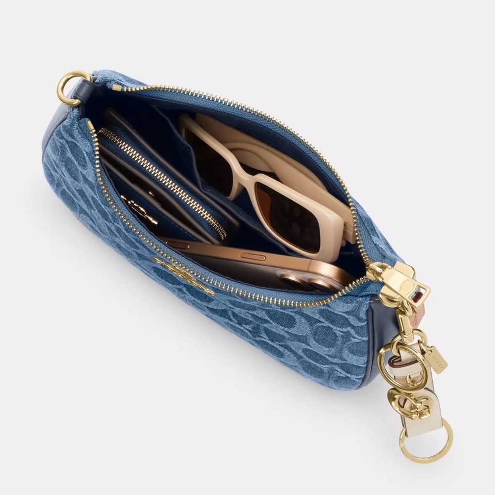 Teri Shoulder Bag In Signature Denim - Picture 3 of 10